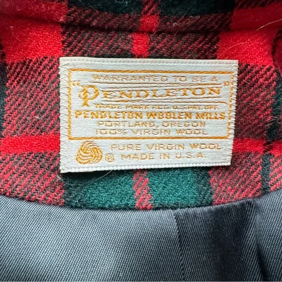 Vintage Pendleton 100% Virgin Wool Tartan Plaid Blazer - Picture 5 of 8